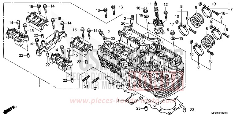 CYLINDER HEAD for CB1100 GRAPHITE BLACK (NHB01) from 2017