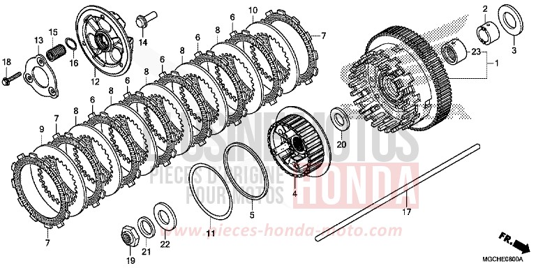 CLUTCH for CB1100 GRAPHITE BLACK (NHB01) from 2017