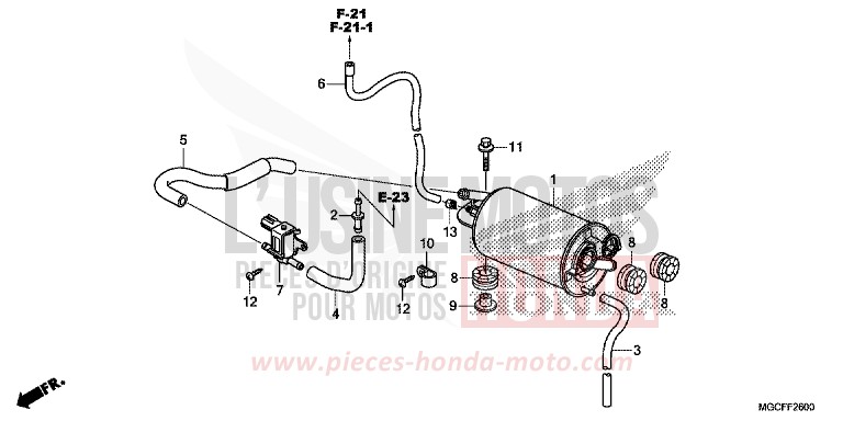 CANISTER for CB1100 DARKNESS BLACK METALLIC (NH463) from 2019