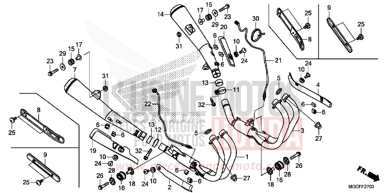 EXHAUST MUFFLER for CB1100 DARKNESS BLACK METALLIC (NH463) from 2019