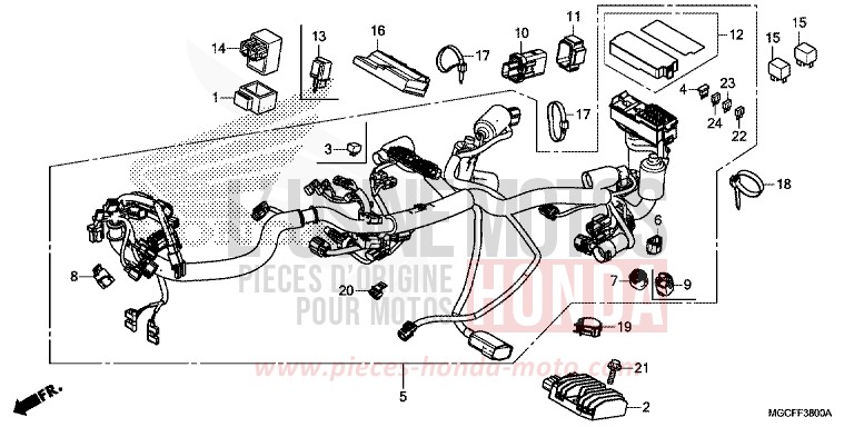 WIRE HARNESS for CB1100 DARKNESS BLACK METALLIC (NH463) from 2019