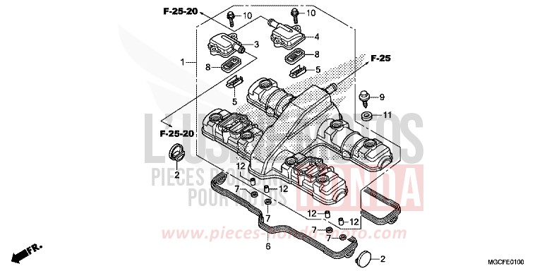 CYLINDER HEAD COVER for CB1100 MAT BETA SILVER METALLIC (NHC08) from 2019