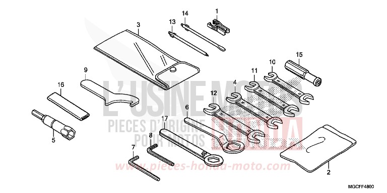 TOOL for CB1100 MAT BETA SILVER METALLIC (NHC08) from 2019