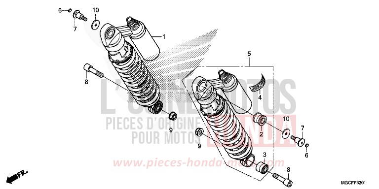 REAR CUSHION (CB1100NA/NAD) for CB1100 PEARL HAWKSEYE BLUE (PB409) from 2019