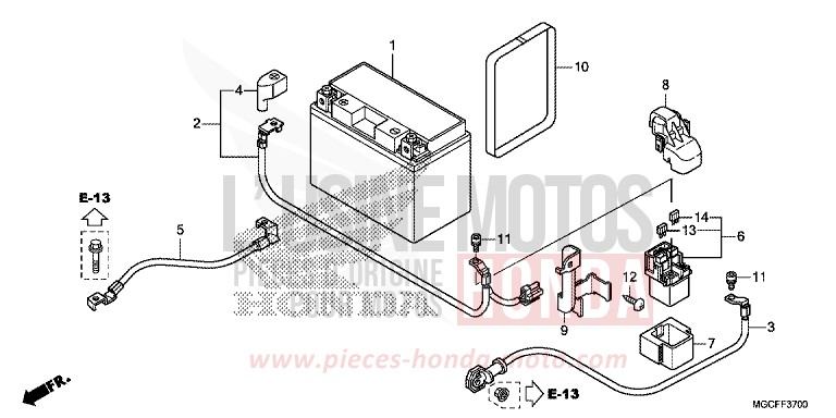 BATTERY for CB1100 PEARL HAWKSEYE BLUE (PB409) from 2019