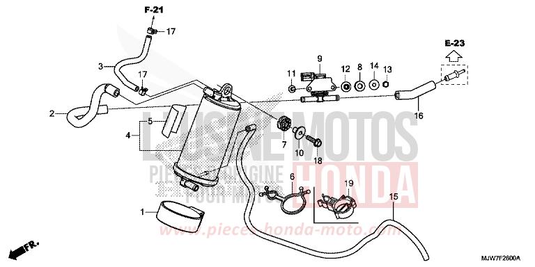 CANISTER for CB500F FORCE SILVER METALLIC (NH411) from 2018