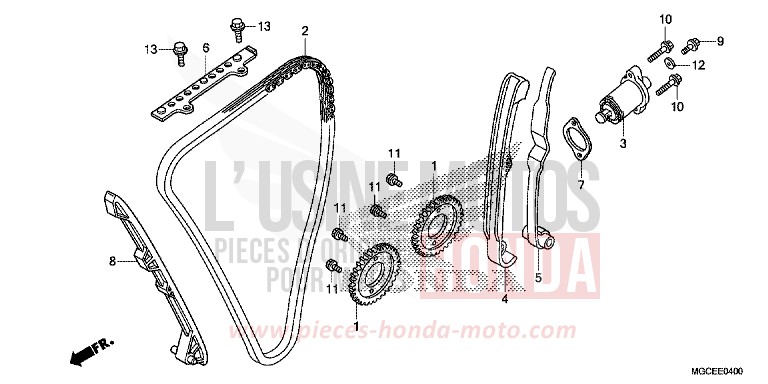 CAM CHAIN/TENSIONER for CB1100 CANDY ALIZARIN RED (R345) from 2014