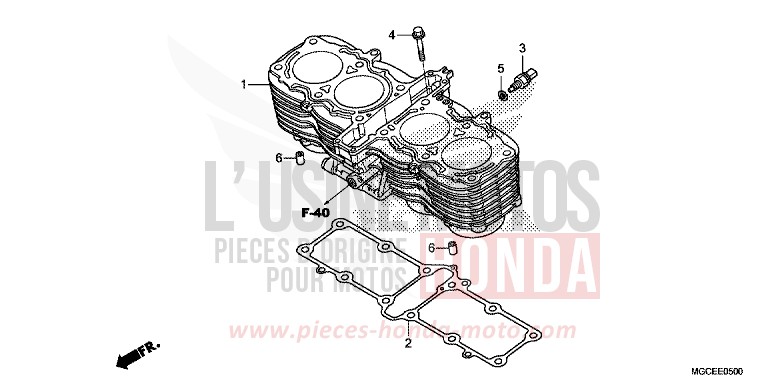 CYLINDER for CB1100 CANDY ALIZARIN RED (R345) from 2014