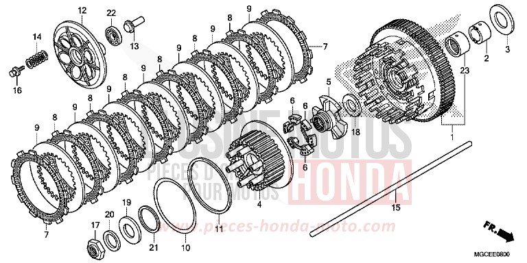 CLUTCH for CB1100 CANDY ALIZARIN RED (R345) from 2014