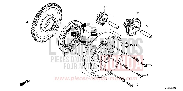 STARTING CLUTCH for CB1100 CANDY ALIZARIN RED (R345) from 2014