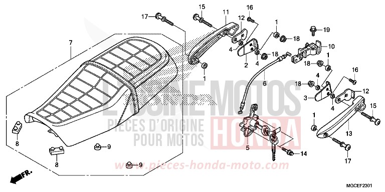 SEAT (CB1100SA/SAD) for CB1100 DARKNESS BLACK METALLIC (NH463) from 2014