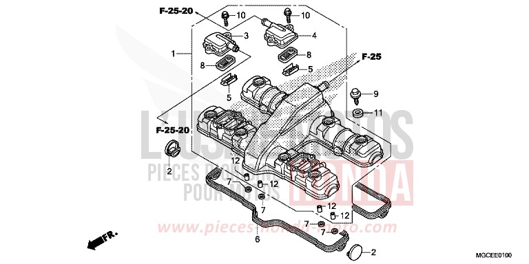 COPERCHIO TESTATA per CB1100 PEARL SUNBEAM WHITE (NHA66) del 2014