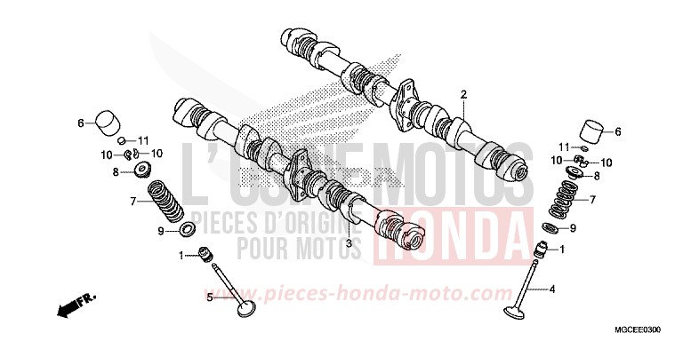CAMSHAFT/VALVE for CB1100 PEARL SUNBEAM WHITE (NHA66) from 2014