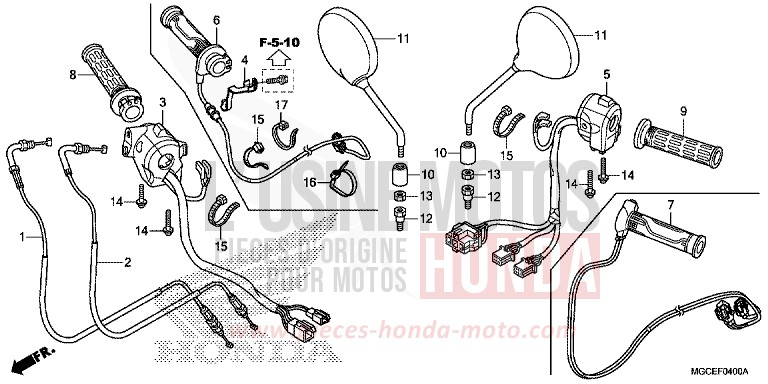 SWITCH/CABLE for CB1100 PEARL SUNBEAM WHITE (NHA66) from 2014