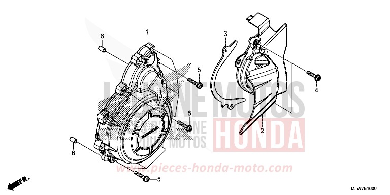 A.C. GENERATOR COVER for CB500F MAT GUNPOWDER BLACK METALLIC (NH436) from 2018