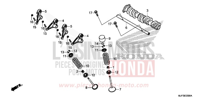 CAMSHAFT/VALVE for CRF1000 MAT BALLISTIC BLACK METALLIC (NHA86) from 2017