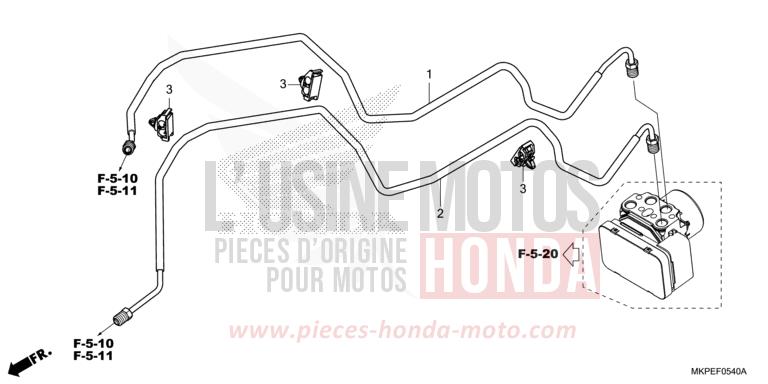 BRAKE PIPE for CB500F CANDY ENERGY ORANGE (YR249) from 2019