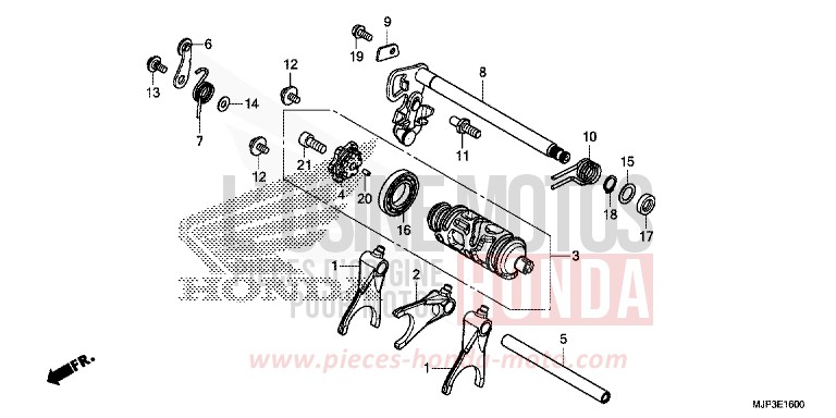 GEARSHIFT DRUM (CRF1000/CRF1000A) for CRF1000 DEGITAL SILVER METALLIC (NHA30) from 2016