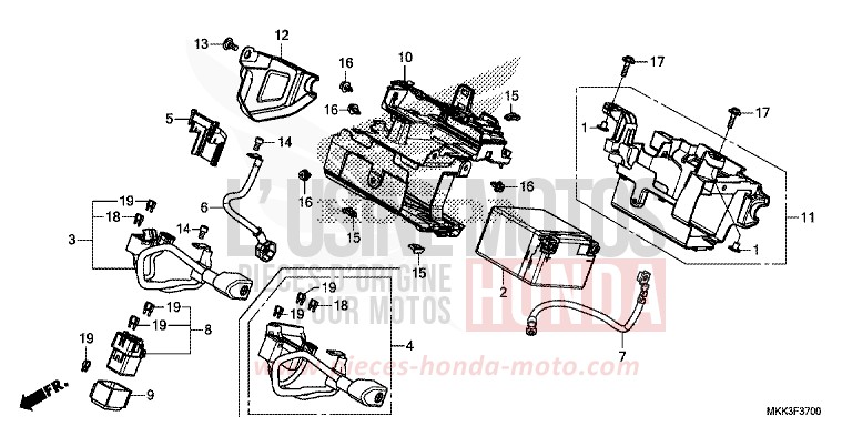 BATTERY for CRF1000 VICTORY RED (R334B) from 2018
