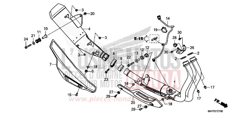 EXHAUST MUFFLER for CB500F MAT GUNPOWDER BLACK METALLIC (NH436) from 2019