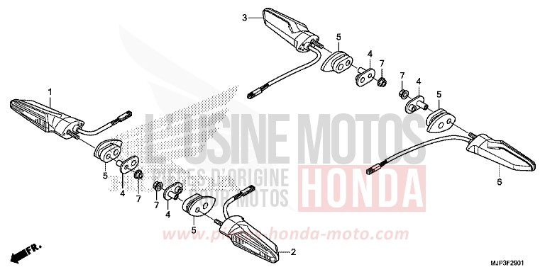 WINKER (CRF1000A/CRF1000D) for CRF1000 CANDY PROMINENCE RED (R342) from 2017