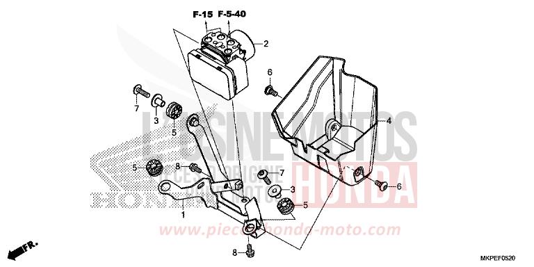 ABS MODULATOR for CB500F PEARL METALLOID WHITE (NHA96) from 2019