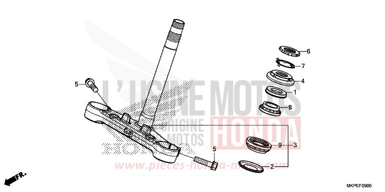 STEERING STEM (CB500FK,CB500FAK/L/M) for CB500F PEARL METALLOID WHITE (NHA96) from 2019