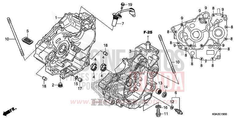 CRANKCASE for CBF300NA NOIR (NH1) from 2018