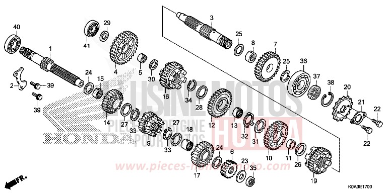 TRANSMISSION for CBF300NA NOIR (NH1) from 2018