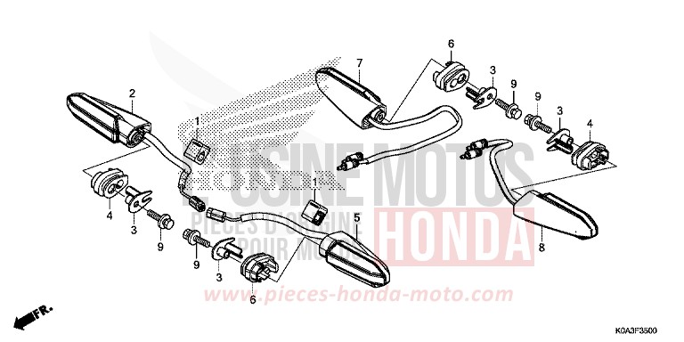FRECCIA per CBF300NA NOIR (NH1) del 2018