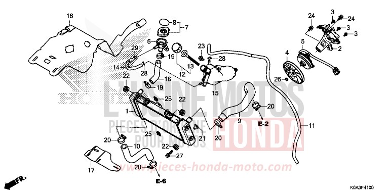 RADIATOR for CBF300NA NOIR (NH1) from 2018