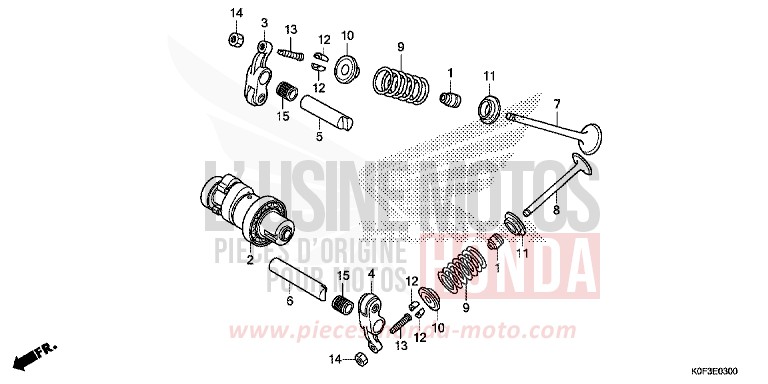 CAMSHAFT/VALVE for Monkey PEARL NEBULA RED (R376) from 2019