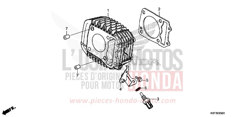 CYLINDER for Z125MA PEARL NEBULA RED (R376) from 2019