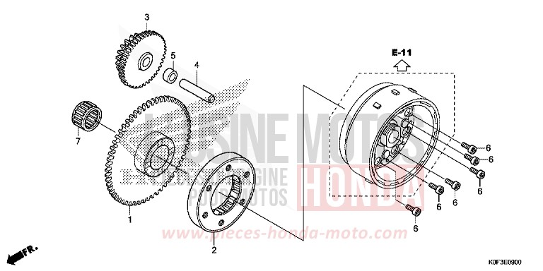 STARTING CLUTCH for Monkey PEARL NEBULA RED (R376) from 2019