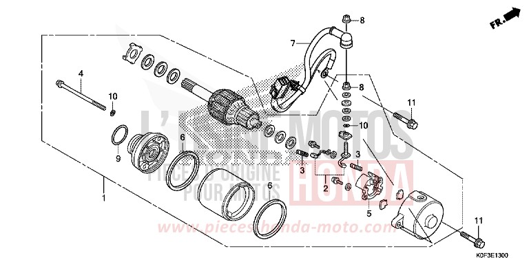 STARTER MOTOR for Monkey PEARL NEBULA RED (R376) from 2019