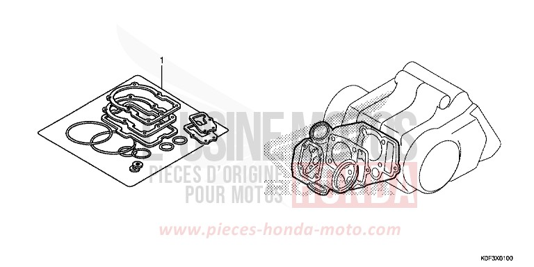 GASKET KIT A for Monkey PEARL NEBULA RED (R376) from 2019