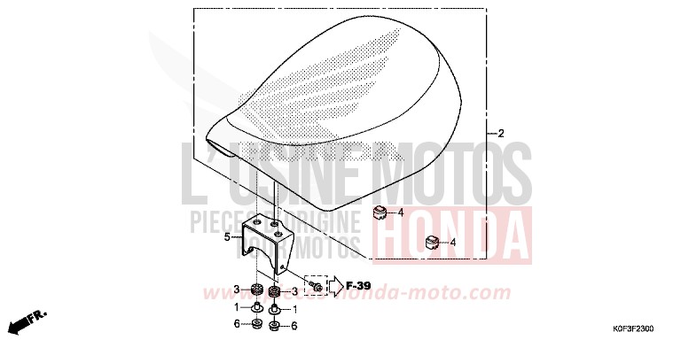 SEAT for Monkey PEARL NEBULA RED (R376) from 2019