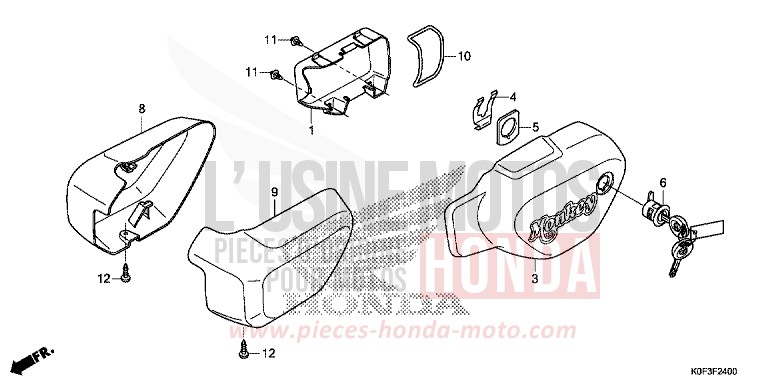 SIDE OUTER COVER for Monkey PEARL NEBULA RED (R376) from 2019