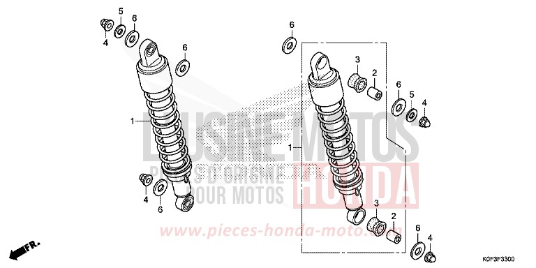 REAR CUSHION for Z125MA PEARL NEBULA RED (R376) from 2019