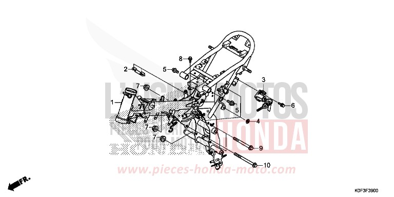 FRAME BODY for Z125MA PEARL NEBULA RED (R376) from 2019