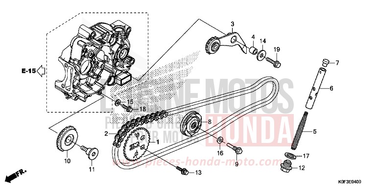 CAM CHAIN/TENSIONER for Monkey PEARL SHINING BLACK (NHB98) from 2019