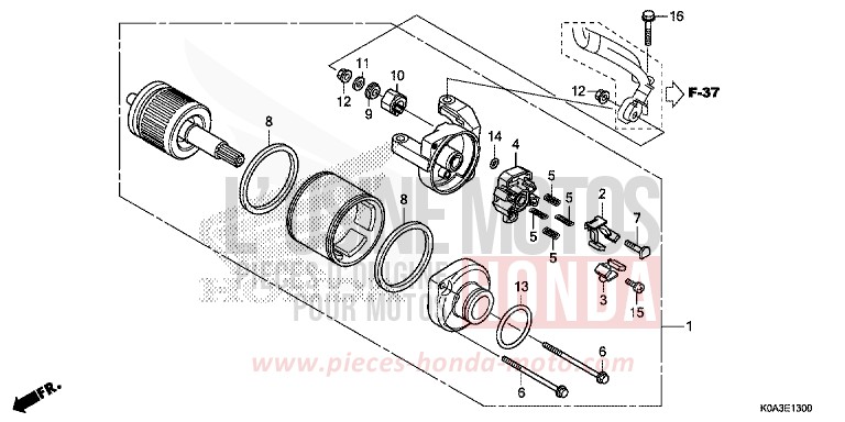 STARTER MOTOR for CBF300NA MAT AXIS GRAY METALLIC (NH303) from 2018
