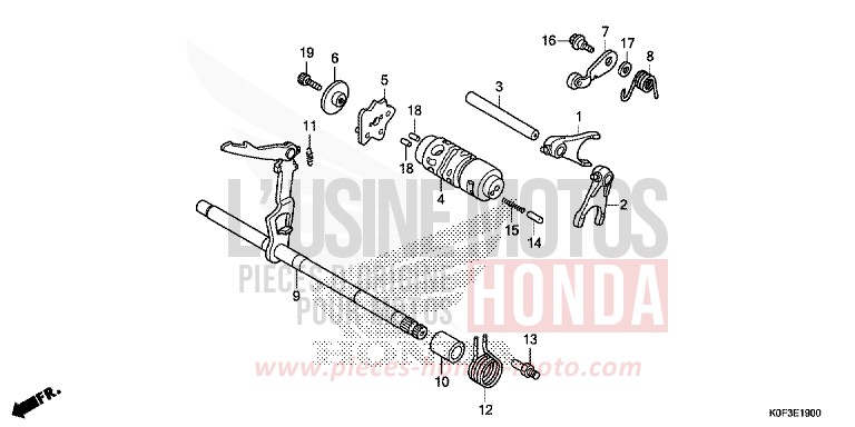 GEARSHIFT DRUM for Z125MA PEARL SHINING BLACK (NHB98) from 2019