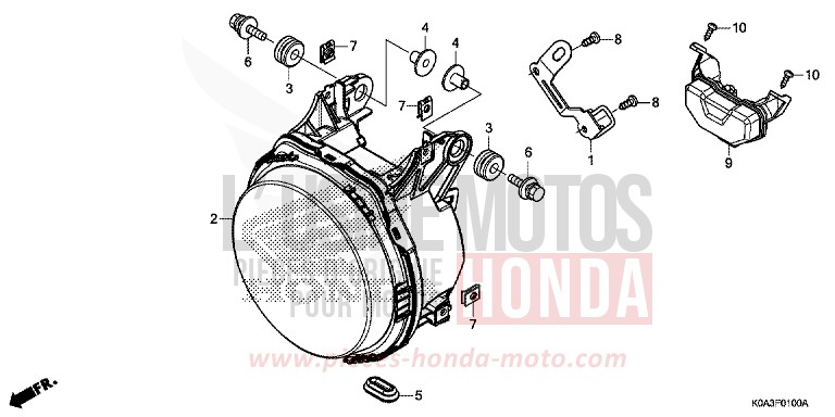 PROJECTEUR for CBF300NA MAT AXIS GRAY METALLIC (NH303) from 2018