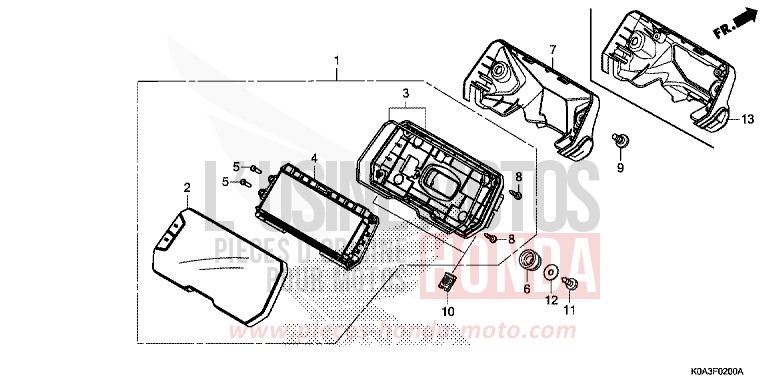 METER for CBF300NA MAT AXIS GRAY METALLIC (NH303) from 2018