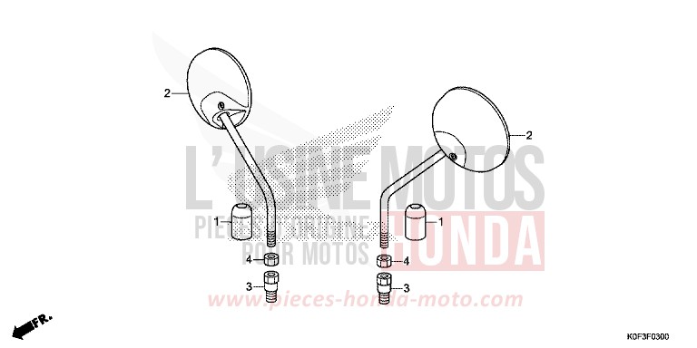 MIRROR for Z125MA PEARL SHINING BLACK (NHB98) from 2019