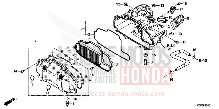 AIR CLEANER for Monkey PEARL SHINING BLACK (NHB98) from 2019