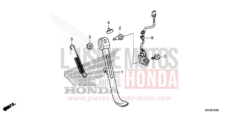 STAND for Z125MA PEARL SHINING BLACK (NHB98) from 2019