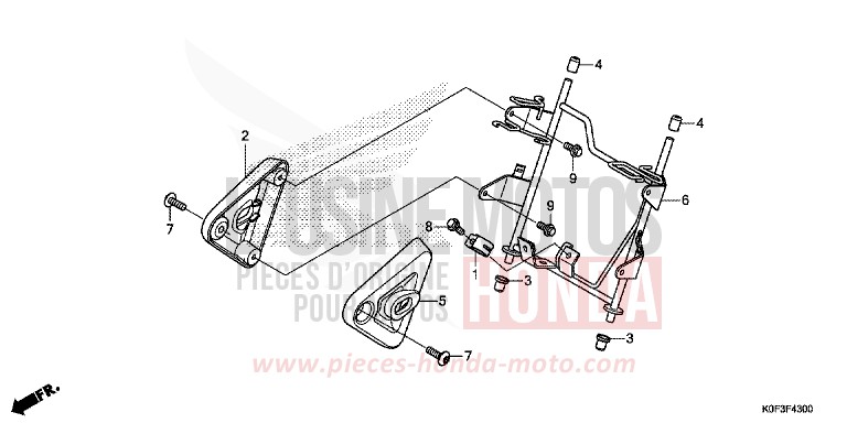 HEADLIGHT BRACKET for Monkey PEARL SHINING BLACK (NHB98) from 2019