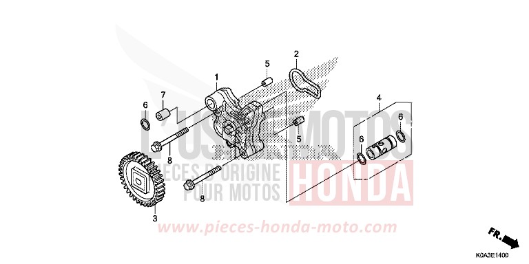 OIL PUMP for CBF300NA MAT CRYPTON SILVER MATALLIC (NHA40) from 2018